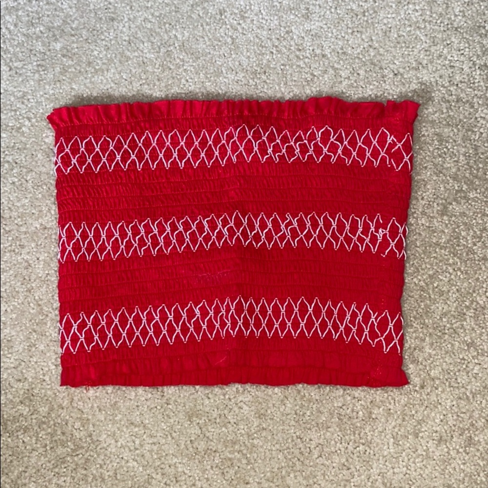 Garage ribbed tube top